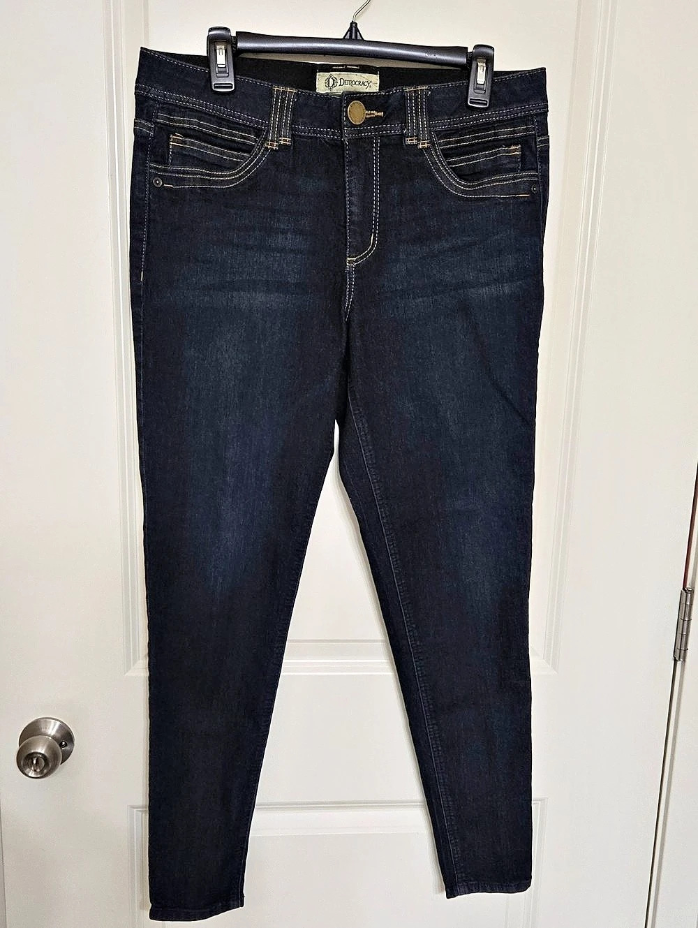 Democracy Ab Technology Skinny Jeans Black Waist 12